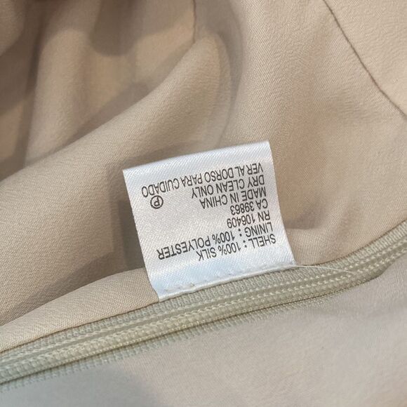 NEW Antonio Milani 100% Silk Empire waist Gold Cream Goddess Evening Gown size 2 - Picture 9 of 9